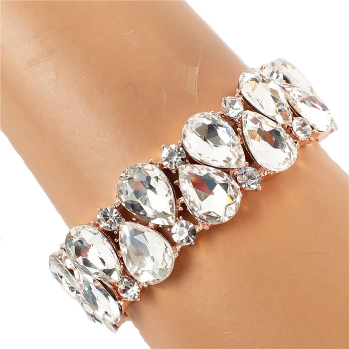 Crystal Tear Shape Bracelet