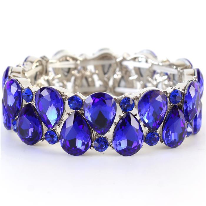 Crystal Tear Shape Bracelet