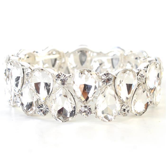 Crystal Tear Shape Bracelet