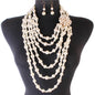 Fashion Long Pearl Necklace Set