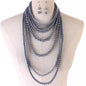 Pearl Long Layereds Necklace Set