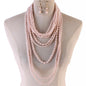 Pearl Long Layereds Necklace Set