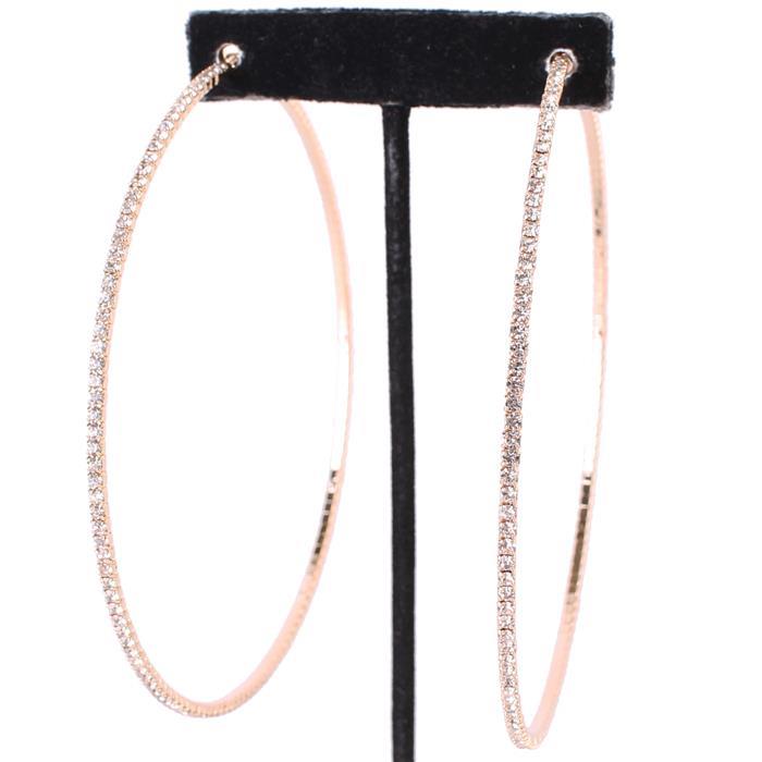 Rhinestone Hoop Earring