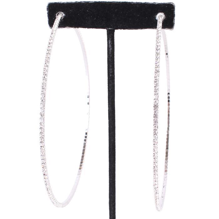 Rhinestone Hoop Earring