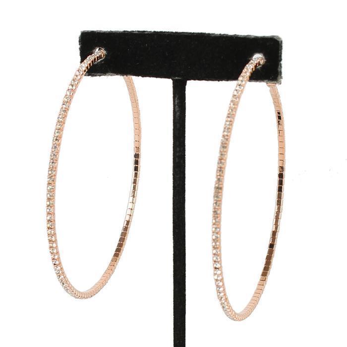 80mm Rhinestone Hoop Earring