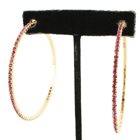 Rhinestone Hoop Earring