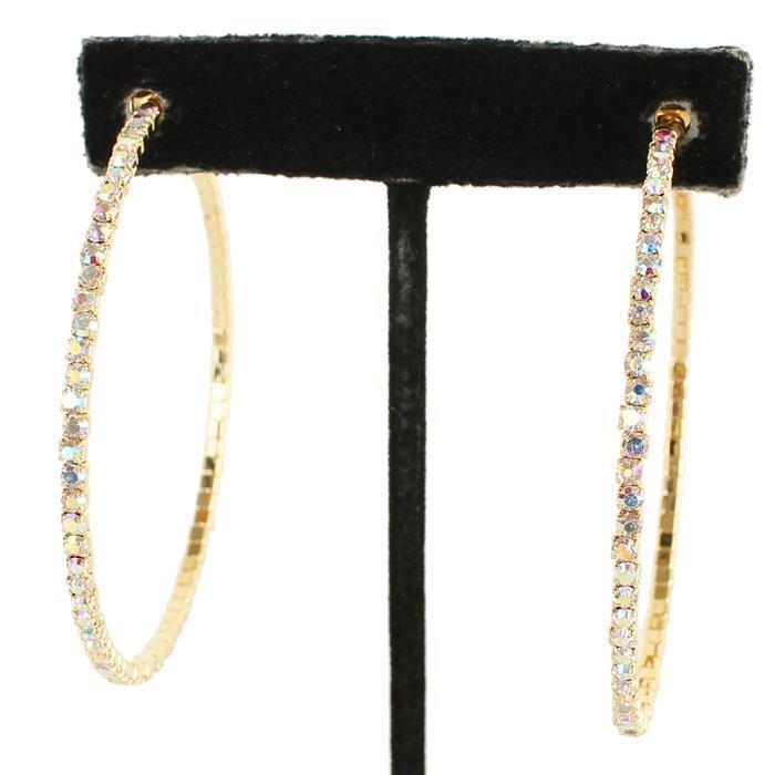 Rhinestone Hoop Earring