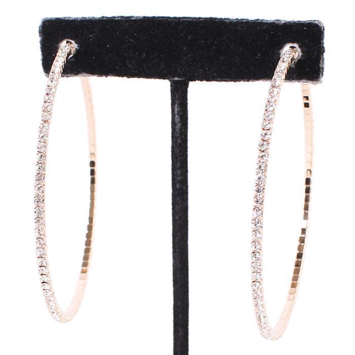 Rhinestone Hoop Earring