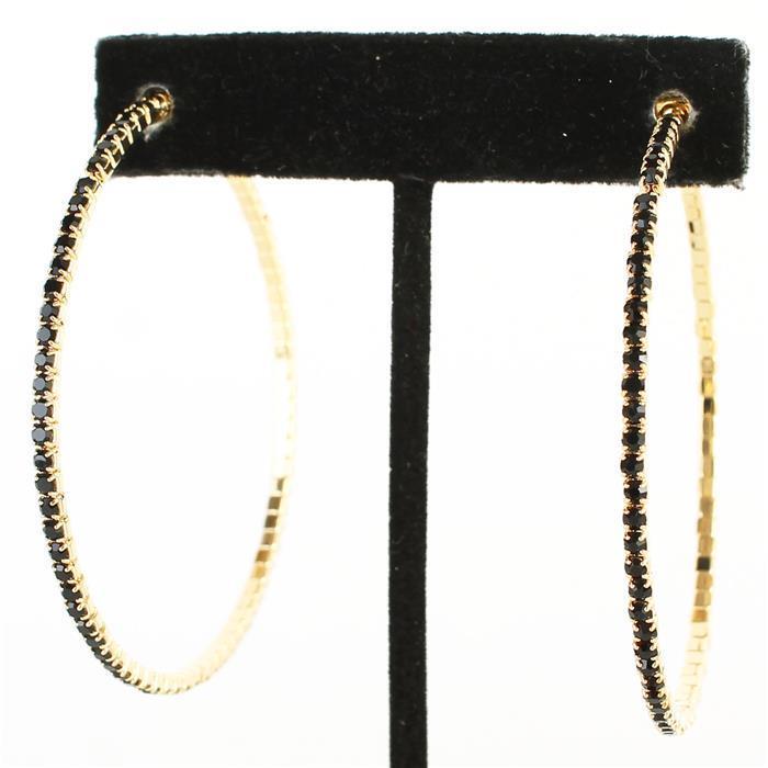 Rhinestone Hoop Earring