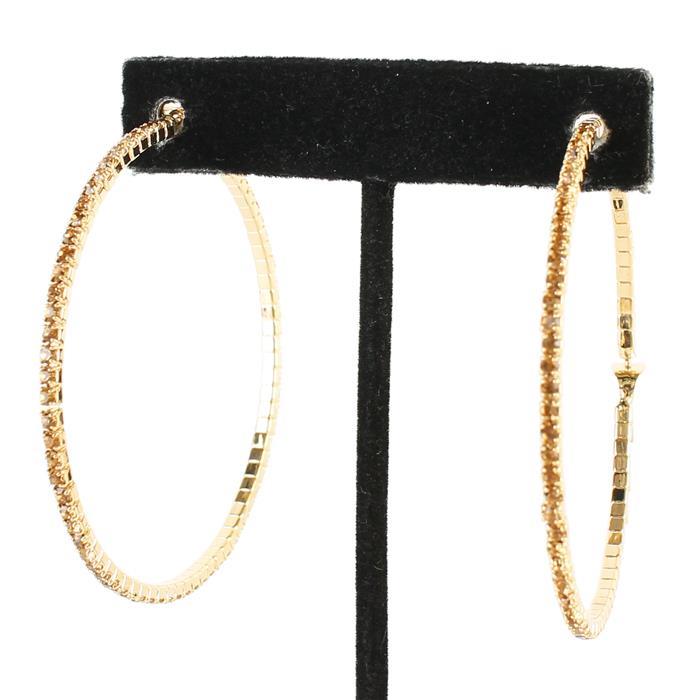 Rhinestone Hoop Earring