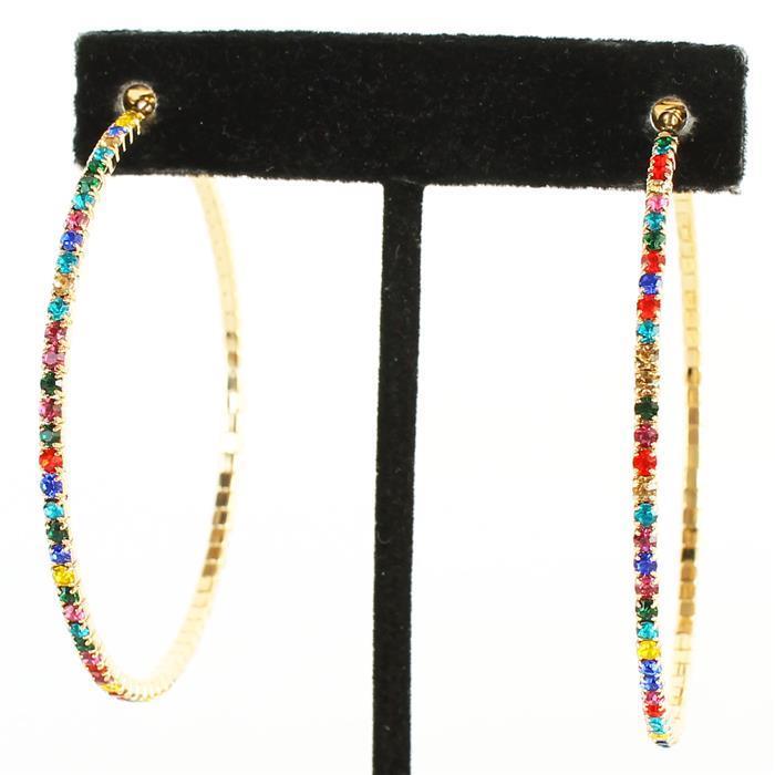 Rhinestone Hoop Earring