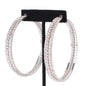 70MM Rhinestone Hoop Earring