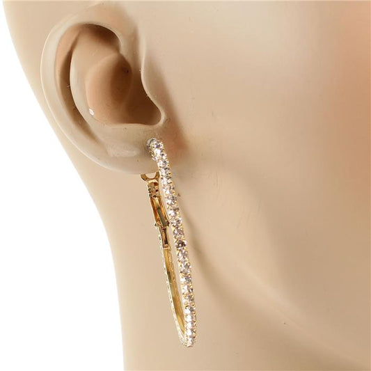 Rhinestone Hoop Earring