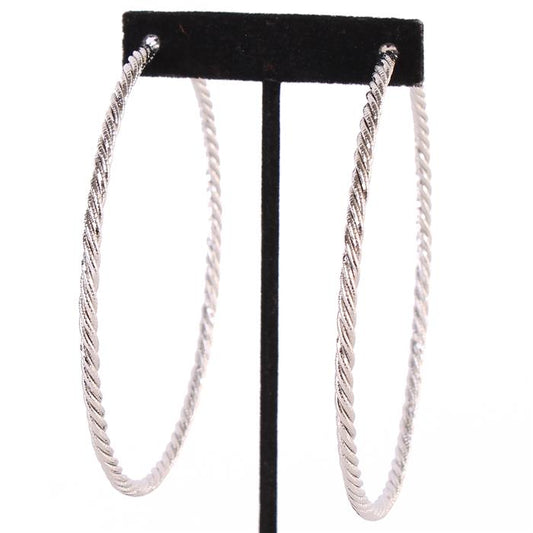 1.00 inch Metal Twisted Hoop Earring