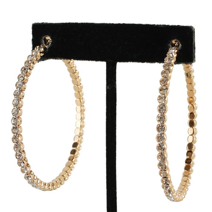 60mm Crystal Hoop Earring