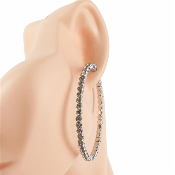 60mm Crystal Hoop Earring