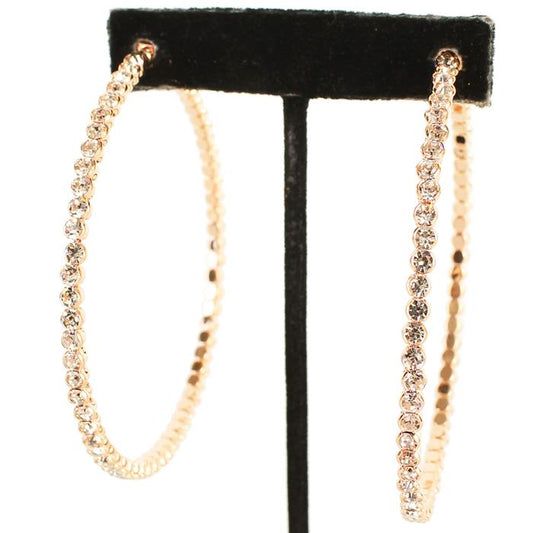 .80 inch Crystal Hoop Earring