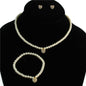 JR Pearl Heart 3 pcs Necklace Set