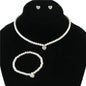 JR Pearl Heart 3 pcs Necklace Set