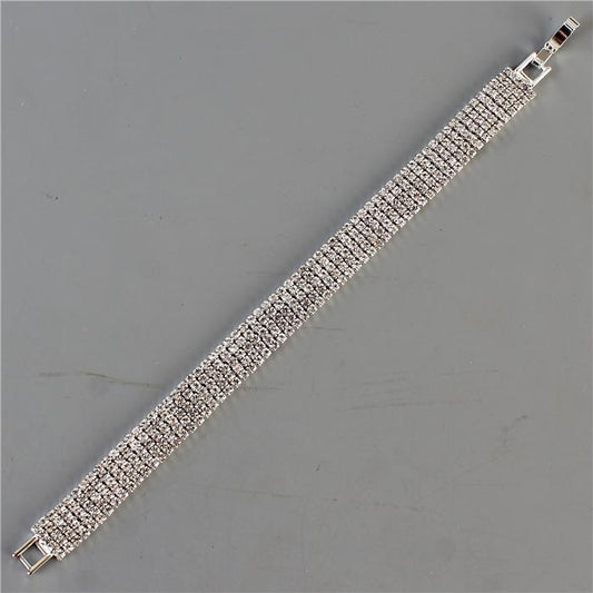 Rhinestones Casting 5 Lines Bracelet