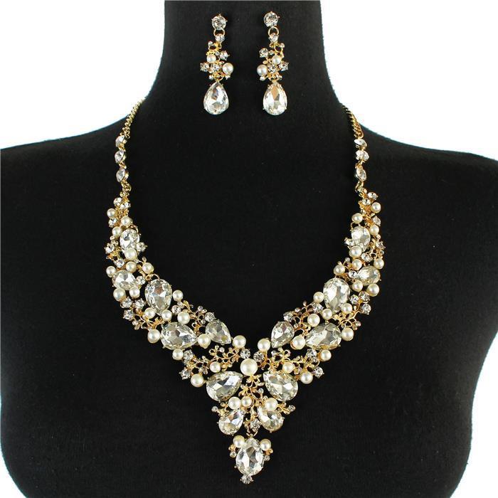 Crystal Evening Necklace Set