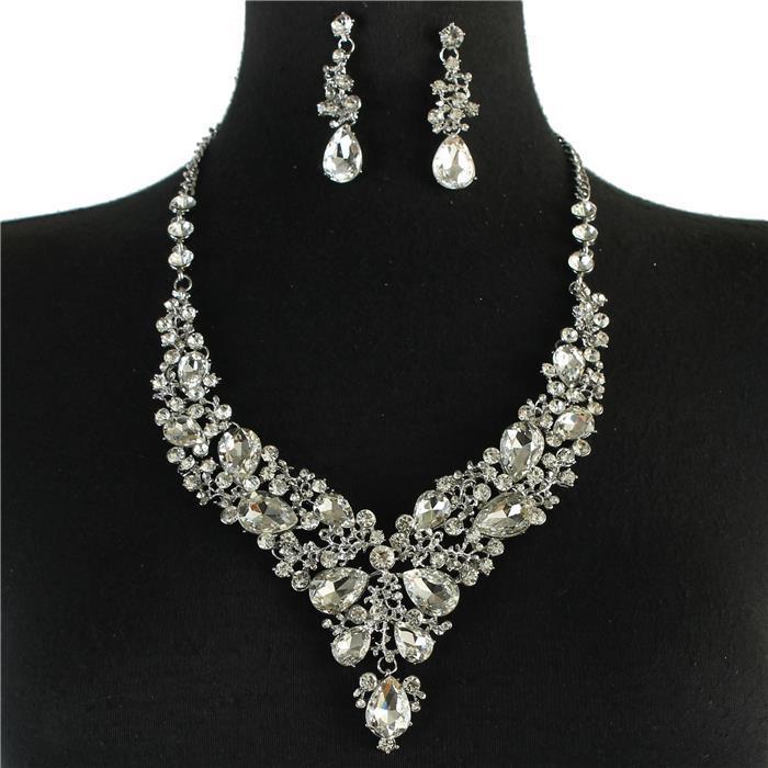 Crystal Evening Necklace Set