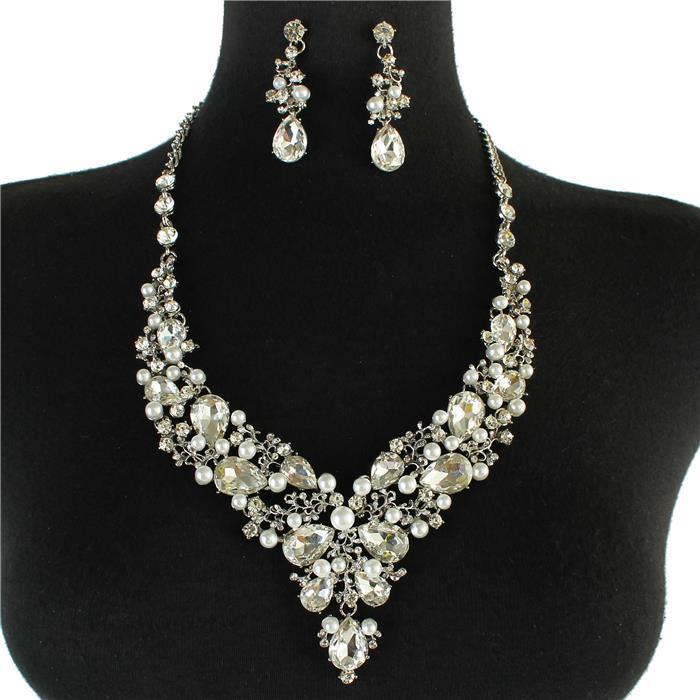 Crystal Evening Necklace Set