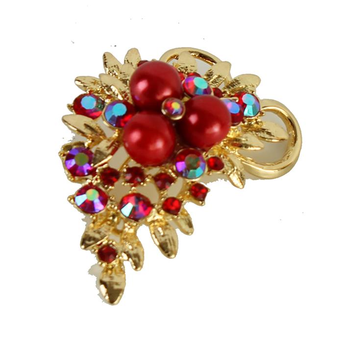 Crystal Pearl Brooch