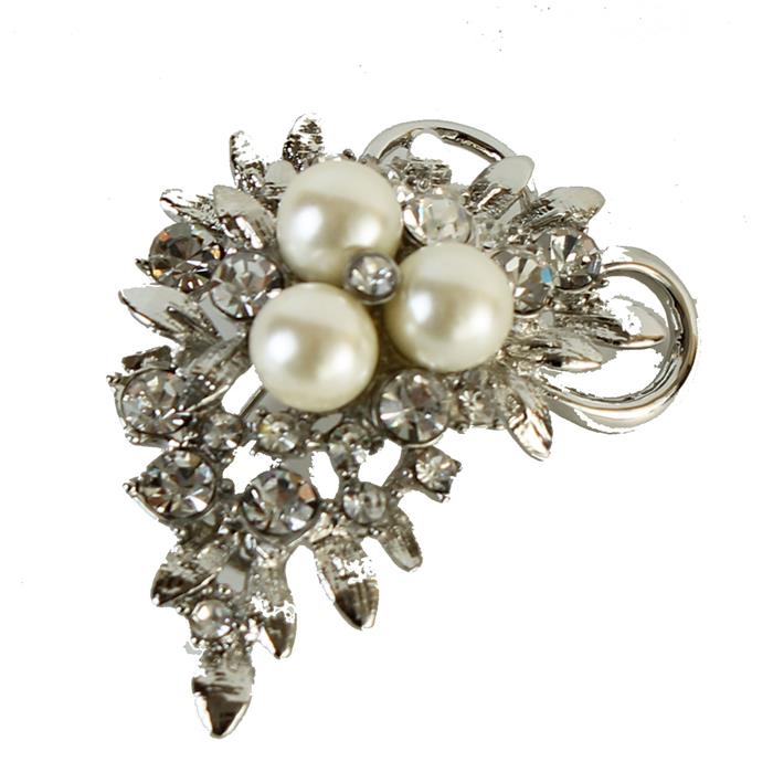 Crystal Pearl Brooch