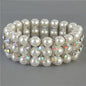 Pearl Stones 3 Lines Bracelet