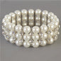 Pearl Stones 3 Lines Bracelet