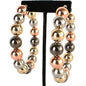 80MM Metal Balls Hoop Earring