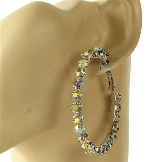 50mm Crystal Hoop Earring