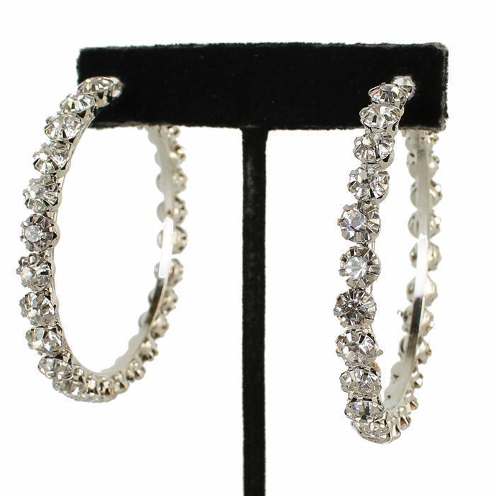 50mm Crystal Hoop Earring