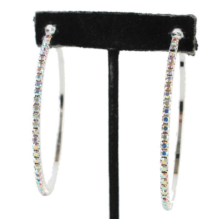 0.70 inch Rhinestone Hoop Earring