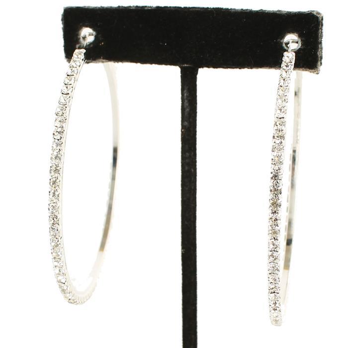 0.70 inch Rhinestone Hoop Earring