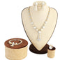 CZ Pearl 4pcs Necklace Set