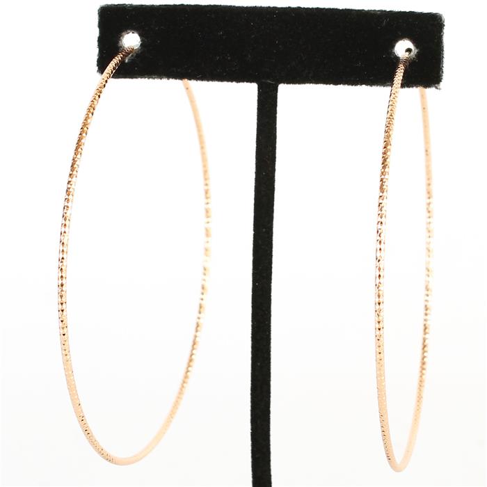 80mm Endless Hammered Hoop Earring