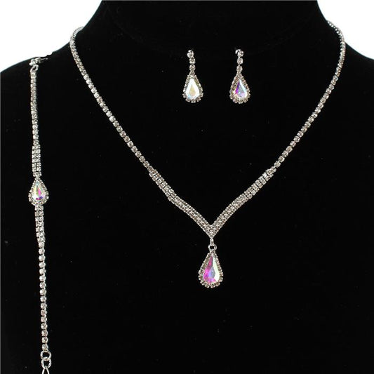 Junior 3 PC Rhinestons Necklace Set