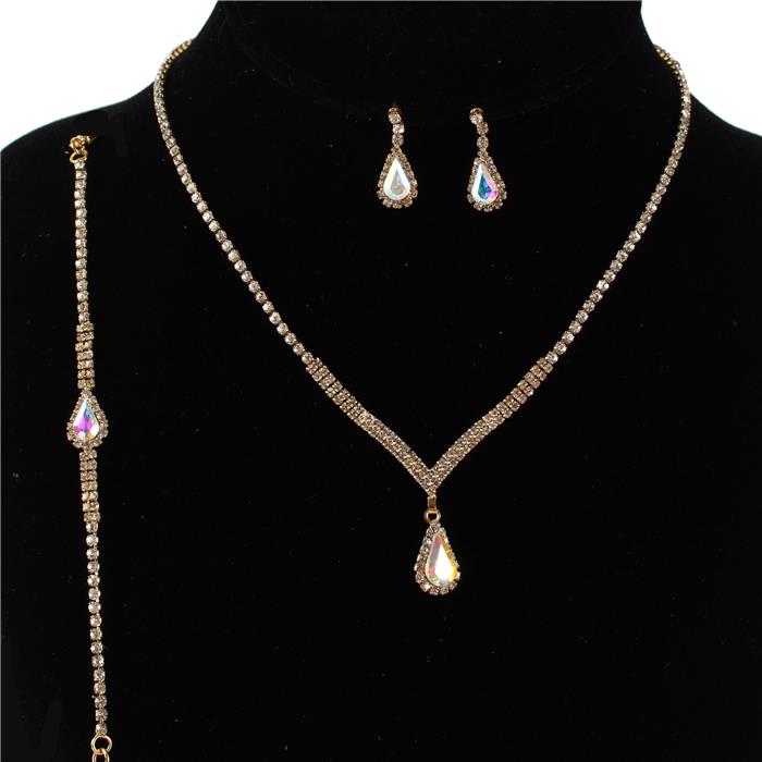 Junior 3 PC Rhinestons Necklace Set