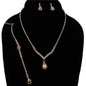 Rhinestone JR Teardrop 3pcs Nekclace Set