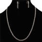 Rhinestones Zic Zac Necklace Set