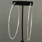 Rhinestone 4.5 inch Hoop Earring