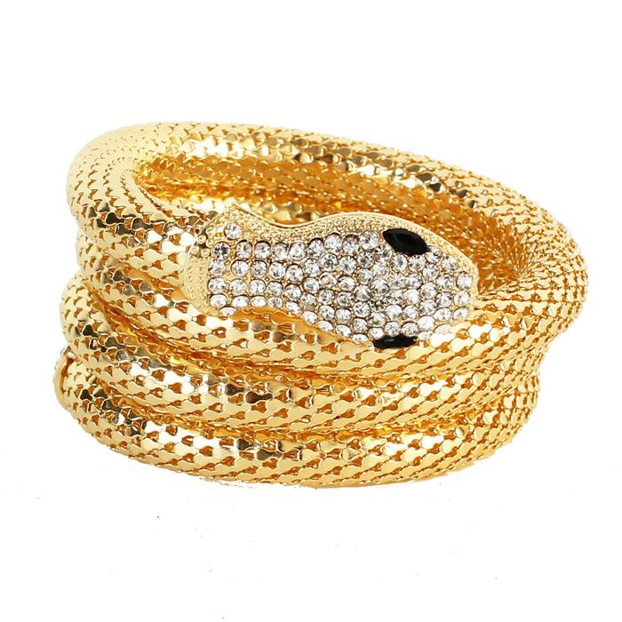 Rhinestone Wrap Around Snake Bracelet