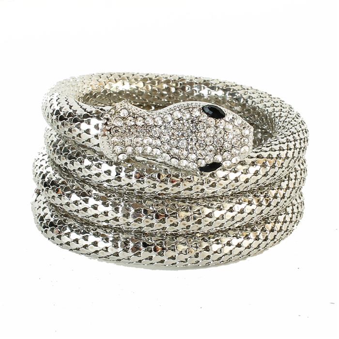 Rhinestone Wrap Around Snake Bracelet