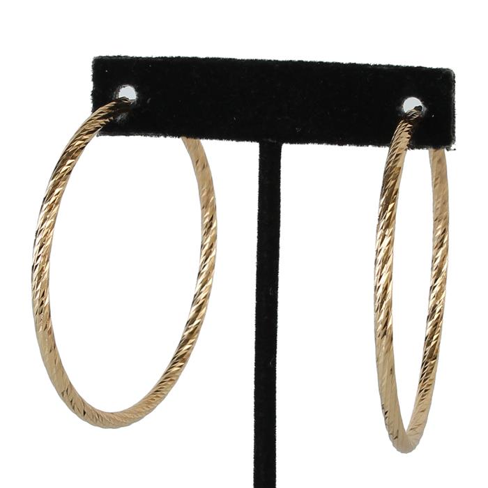 60mm Endless Diamond Cut Hoop Earring