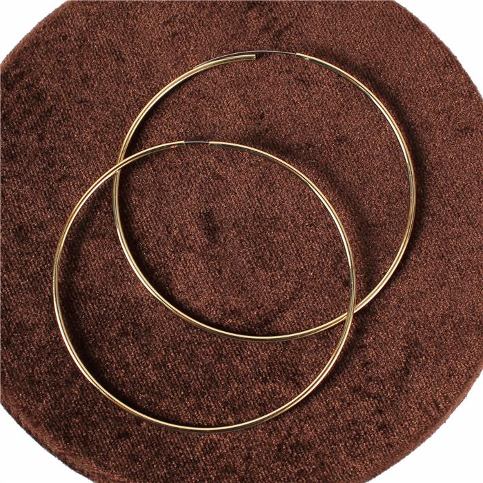 60 MM Endless Plain Thin Hoop Earring