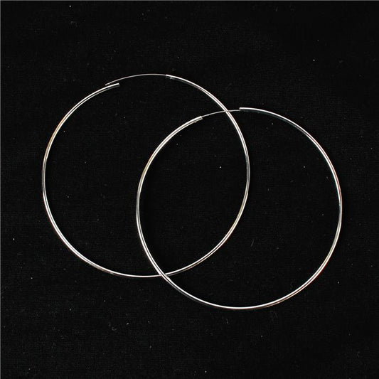 60 MM Endless Plain Thin Hoop Earring