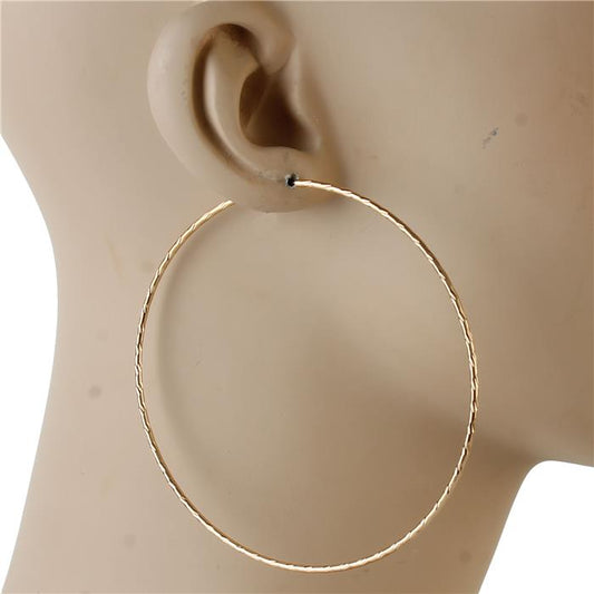 80mm Endless Thin Hoop Earring