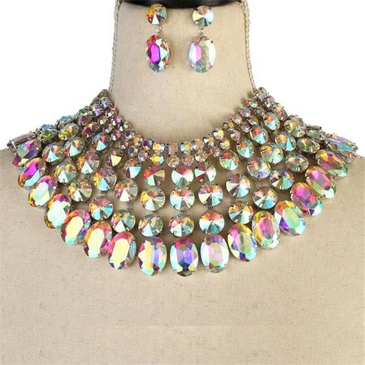 Crystal Evening Necklace Set